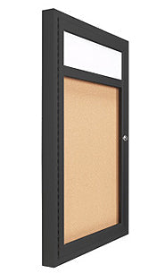 36 x 48 Enclosed Indoor Bulletin Boards with Header 36 x 48 (Single Door)