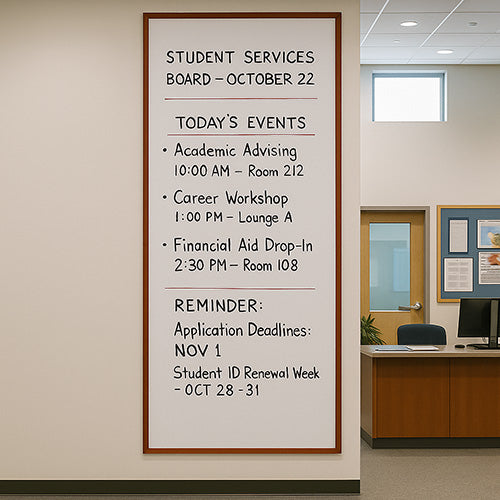 36x84 Wood Framed White Board Dry Erase Marker Boards