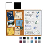 Value Line Combo Board 48x36 Wood Framed Cork Bulletin Marker Board (Open Face with Wood Trim)