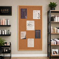 Value Line 36x60 Wood Framed Cork Bulletin Board | Open Face with Hardwood Trim
