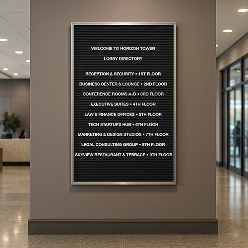 Open Face Vinyl Letter Board 36x60 Aluminum Frame