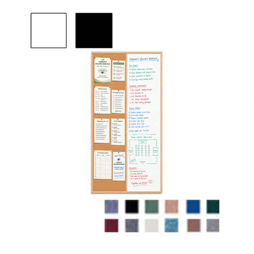 Value Line Combo Board 36x72 Wood Framed Cork Bulletin Marker Board (Open Face with Wood Trim)