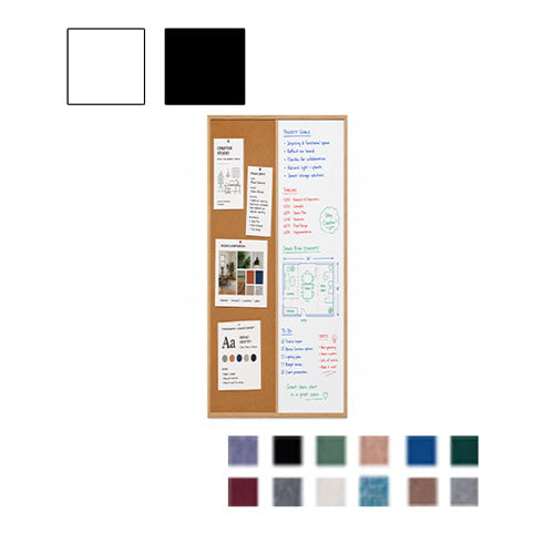 Value Line Combo Board 36x96 Wood Framed Cork Bulletin Marker Board (Open Face with Wood Trim)