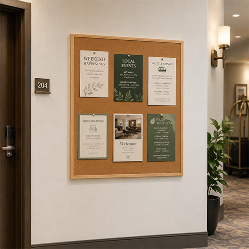 Value Line Open Face with Wood Framed Cork Bulletin Board (Open Face with Hardwood Trim)
