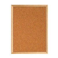 DECORATIVE WOOD FRAMED CORK BULLETIN BOARD 48x48 (SHOWN IN PORTRAIT)