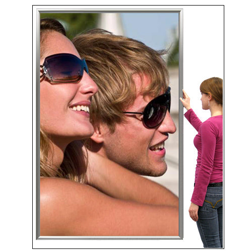 SNAP OPEN ALL 4 FRAME SIDES FOR EASY 48 x 48 POSTER CHANGES
