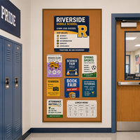 Value Line 48x96 Wood Framed Cork Bulletin Board | Open Face with Hardwood Trim