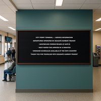 Open Face Vinyl Letter Board 96x48 Wood Frame