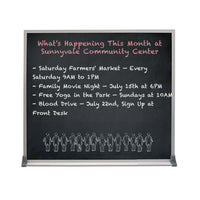 Value Line 24x60 BLACK Chalk Board with Aluminum Frame
