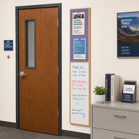Value Line Combo Board 60x12 Wood Framed Cork Bulletin Marker Board (Open Face with Wood Trim)