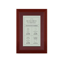 Wood 362 Poster Display SwingFrames 12x36 with Matboard