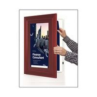 Wood 362 Poster Display SwingFrames 24x36 with Matboard