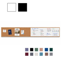 Value Line Combo Board 96x12 Wood Framed Cork Bulletin Marker Board (Open Face with Wood Trim)