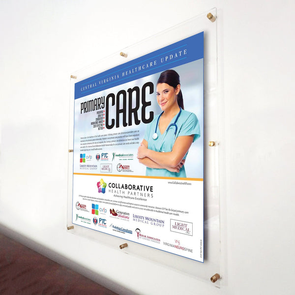 20 x 20 Sign Holder with Standoff Hardware