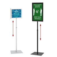 ADJUSTABLE SIGN HOLDER 14x22 FRAME IN VERTICAL FORMAT (SHOWN in SILVER)