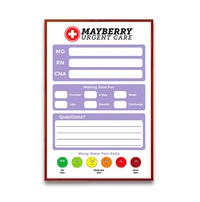 Custom Printed Dry Erase Whiteboards | Steel Magnetic White Marker Board 24x30 with Wood Frame