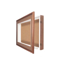 SwingFrame Designer Lighted Wood Frame 2 Inches Deep Shadow Box Display Case | Cork Board 10+ Sizes