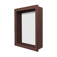 SwingFrame Designer Wood Framed Display Cases 2" Deep with Swing Open Large Shadow Box Cabinet in 25+ Sizes
