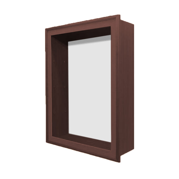 SwingFrame Designer Wood Framed Display Cases 2" Deep with Swing Open Large Shadow Box Cabinet in 25+ Sizes