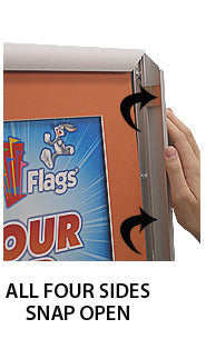 Designer Snap Frames for Posters 8.5x11  (1" Wide Matboard)