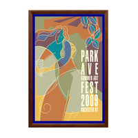 22x28 OAK WOOD SNAP FRAME (SHOWN WITH 1" NEWPORT BLUE MATBOARD)