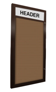 24x84 Indoor Extra Large Display Case w Cork Bulletin Board Panel