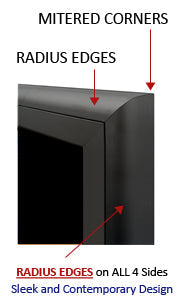 Extra Large Indoor Dry Erase Marker Board with Radius Edge Swing Cases (Black Board)