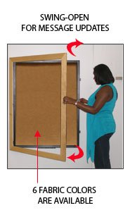 Extra Large Wide Wood 24 x 48 Enclosed Bulletin Cork Board SwingFrames