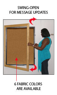 Extra Large Wide Wood 36 x 60 Enclosed Bulletin Cork Board SwingFrames