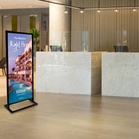 Large, Tall Poster Display Floor Stand 30x70 | Two-Sided, Heavy-Duty Steel Sign Stand, Top Loading