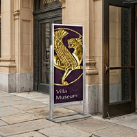 Heavy-Duty, Weatherproof 30x40 Jumbo Weather Warrior Sign Holder Display Stand | Double-Sided Frame with Steel Base, Outdoor & Indoor