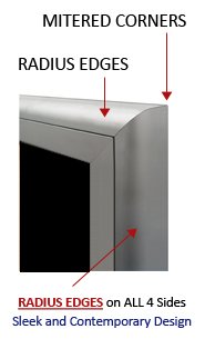 Indoor Radius Dry Erase Marker Boards with Sliding Glass Doors and Message Headers