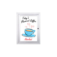 SwingCase Indoor Dry Erase Marker Board Lighted | Enclosed White Board with Melamine Writing Surface