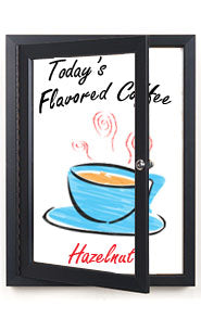SwingCase Indoor Dry Erase Marker Board | Enclosed Black Board