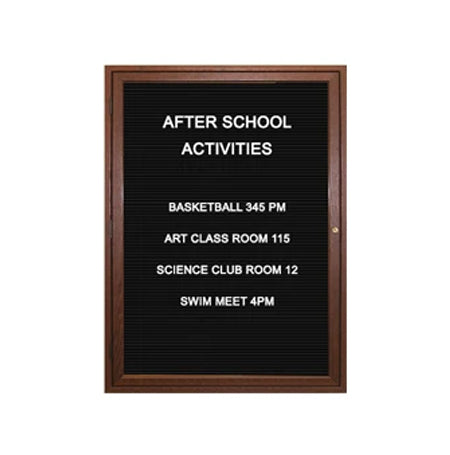 Indoor Letter Boards Wood Frame Display Case