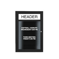Indoor LED Lighted Enclosed Letter Boards with Header