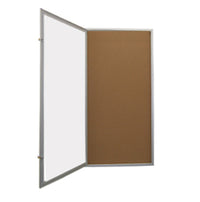 Extra Large 36 x 60 Indoor Enclosed Bulletin Board Swing Cases with Light (Single Door)