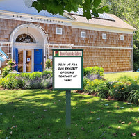 8.5" x 14" Viewable Area Magnetic White Dry Erase Board Outdoor Message Center with Header and Post (Left Hinged Single Door)