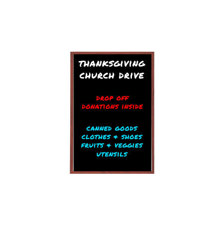 11x17 Wood Framed Black Dry Erase Marker Boards