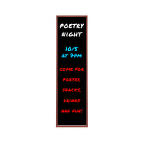 12x48 Wood Framed Black Dry Erase Marker Boards