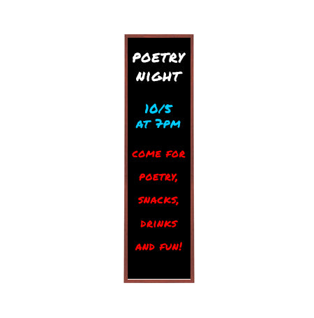 12x48 Wood Framed Black Dry Erase Marker Boards