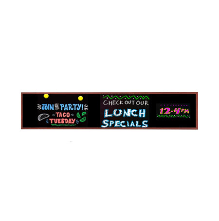 12x60 Wood Framed Black Dry Erase Marker Boards