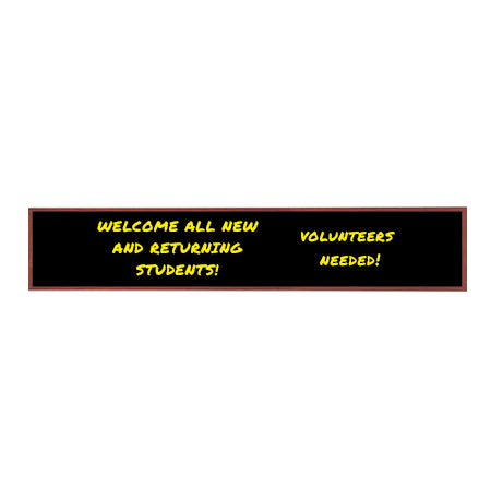 12x84 Wood Framed Black Dry Erase Marker Boards