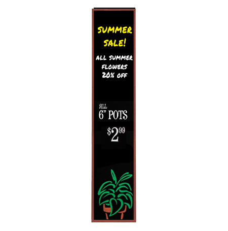 12x96  Wood Framed Black Dry Erase Marker Boards