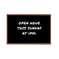 36x84 Wood Framed Black Dry Erase Marker Boards