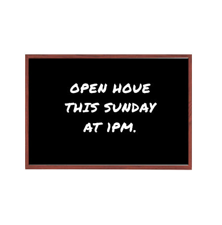 36x84 Wood Framed Black Dry Erase Marker Boards
