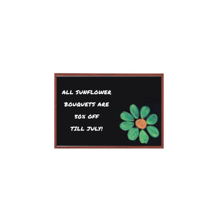 8.5x11 Wood Framed Black Dry Erase Marker Boards