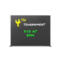 Value Line 11x14 Black Wet Erase Marker Board with Aluminum Frame