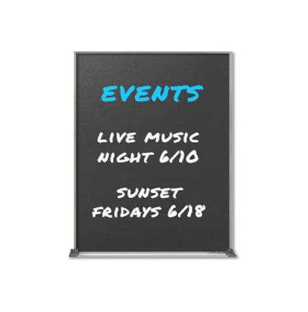 Value Line 11x14 Black Wet Erase Marker Board with Aluminum Frame