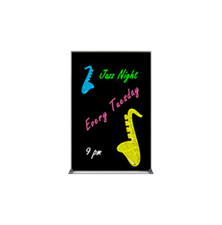 Value Line 11x17 Black Wet Erase Marker Board with Aluminum Frame